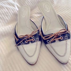 Tods kitten heel boat shoes size 7.5